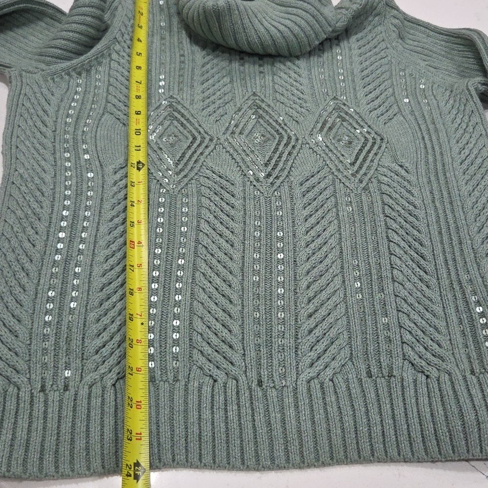 Talbots Green Knit Sweater with Embellishments 1XP Gentle Used - Picture 8 of 8